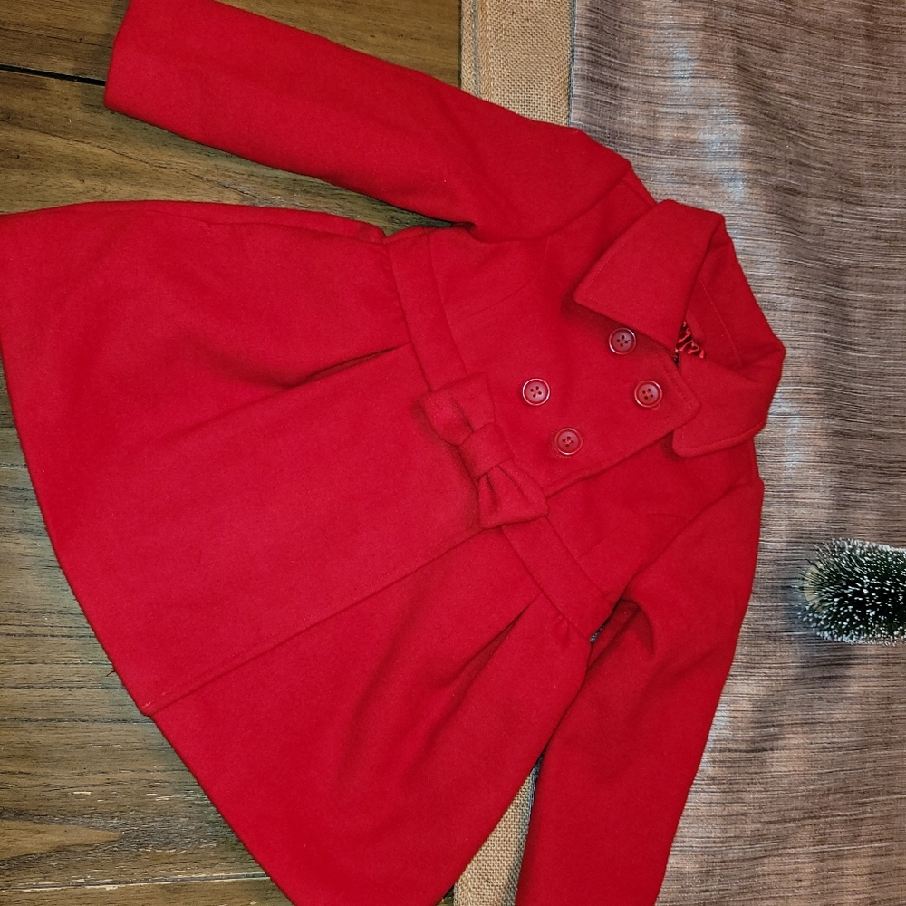 Size 3t red, lined coat
